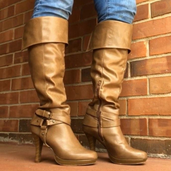 Light brown Rampage high heel boots - Picture 3 of 4